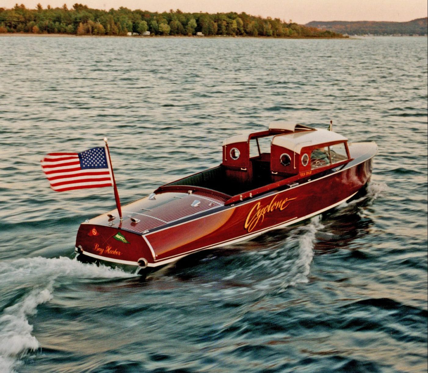 Dramatic shot of Cyclone at dusk