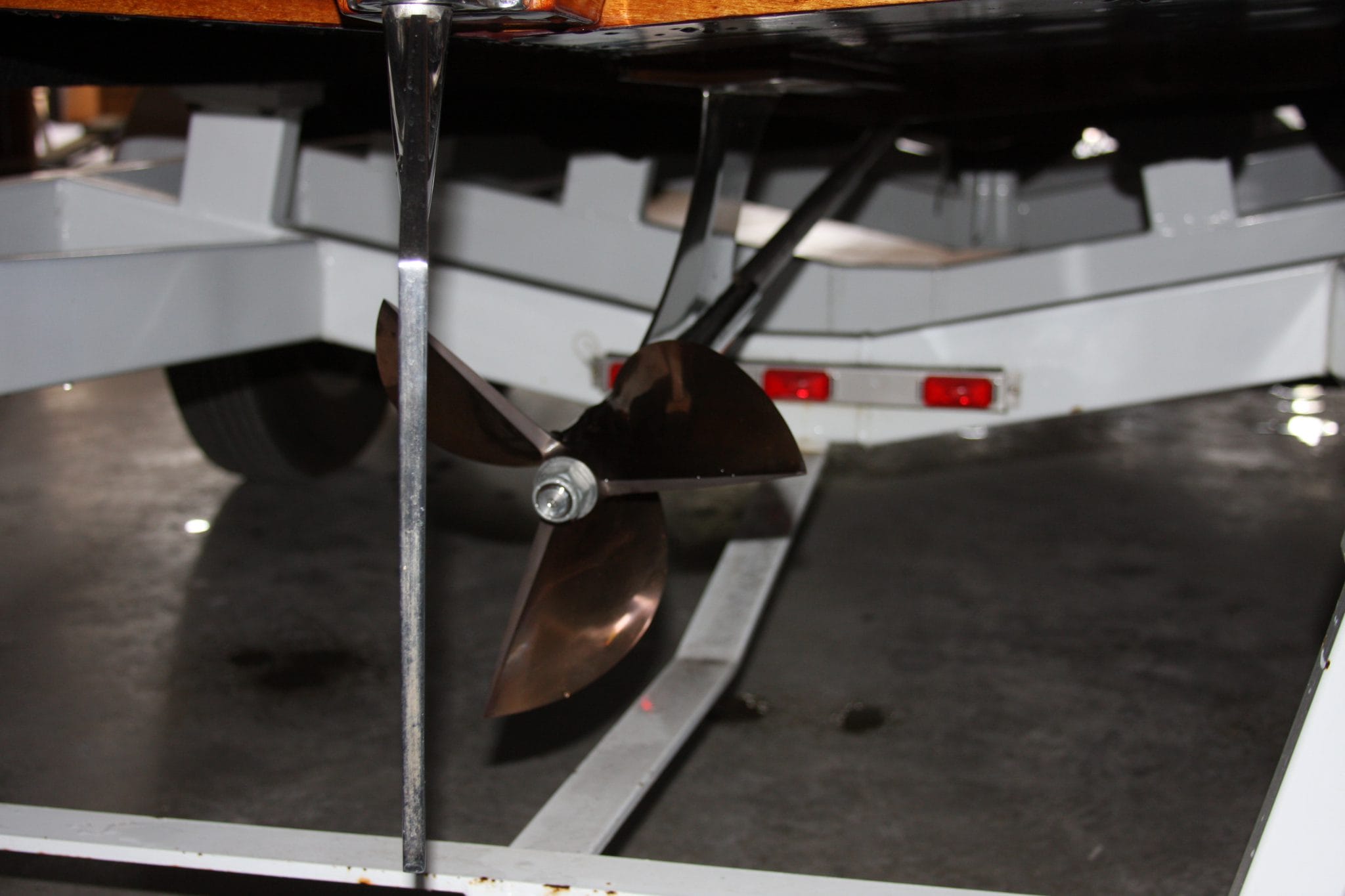 Prop and rudder of Pretty Pattie