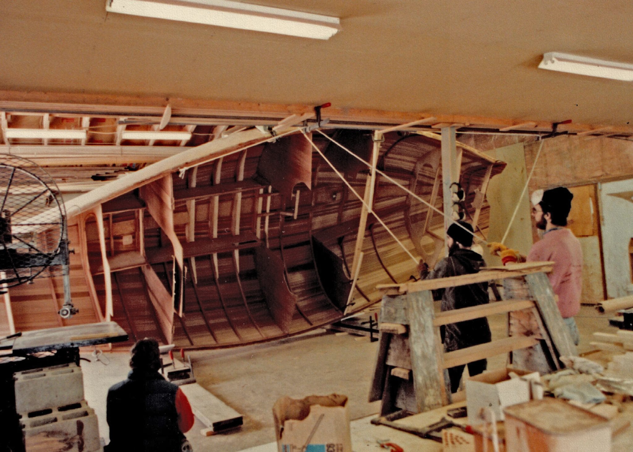 Turning Moody Blue's hull