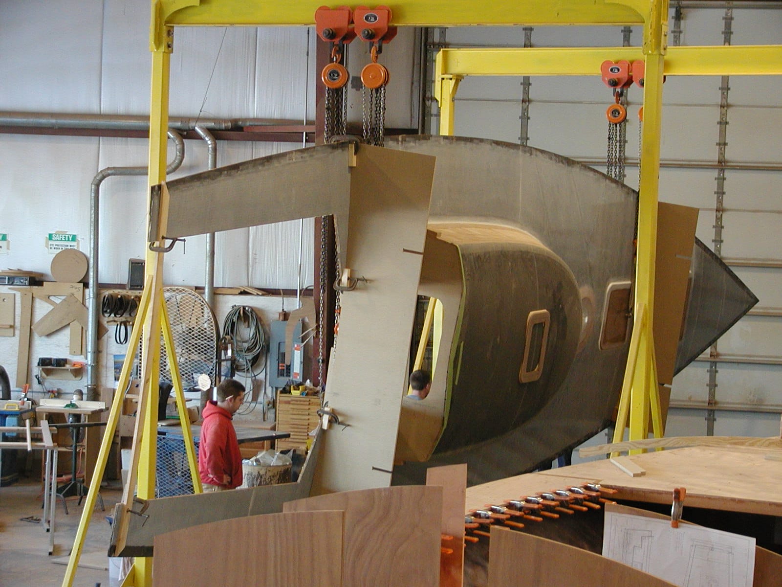 Rolling the hull of St. Barbara