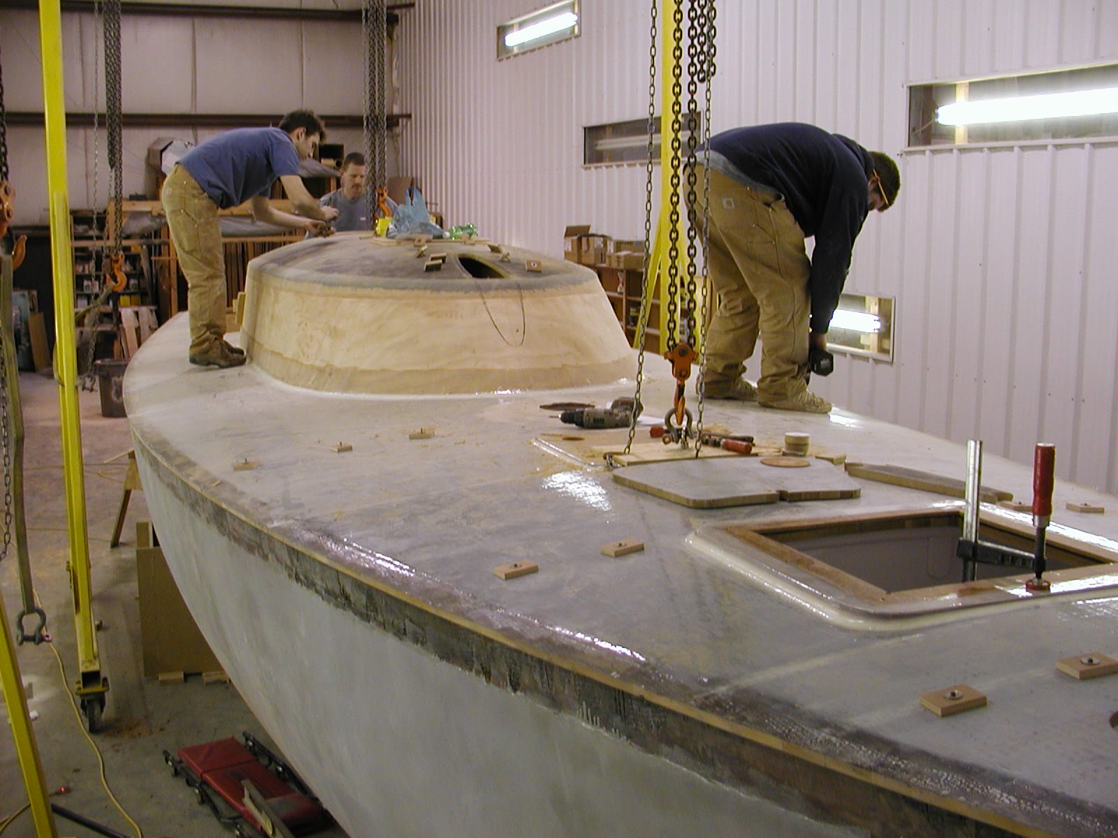 Preparing St. Babara for paint