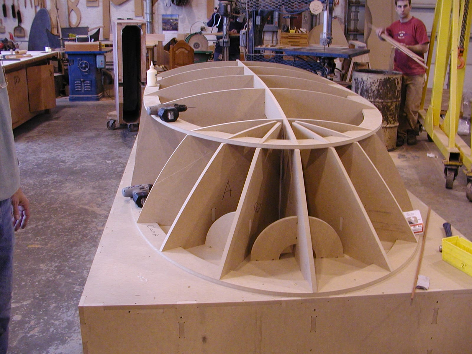 Shaping the hull of St. Barbara