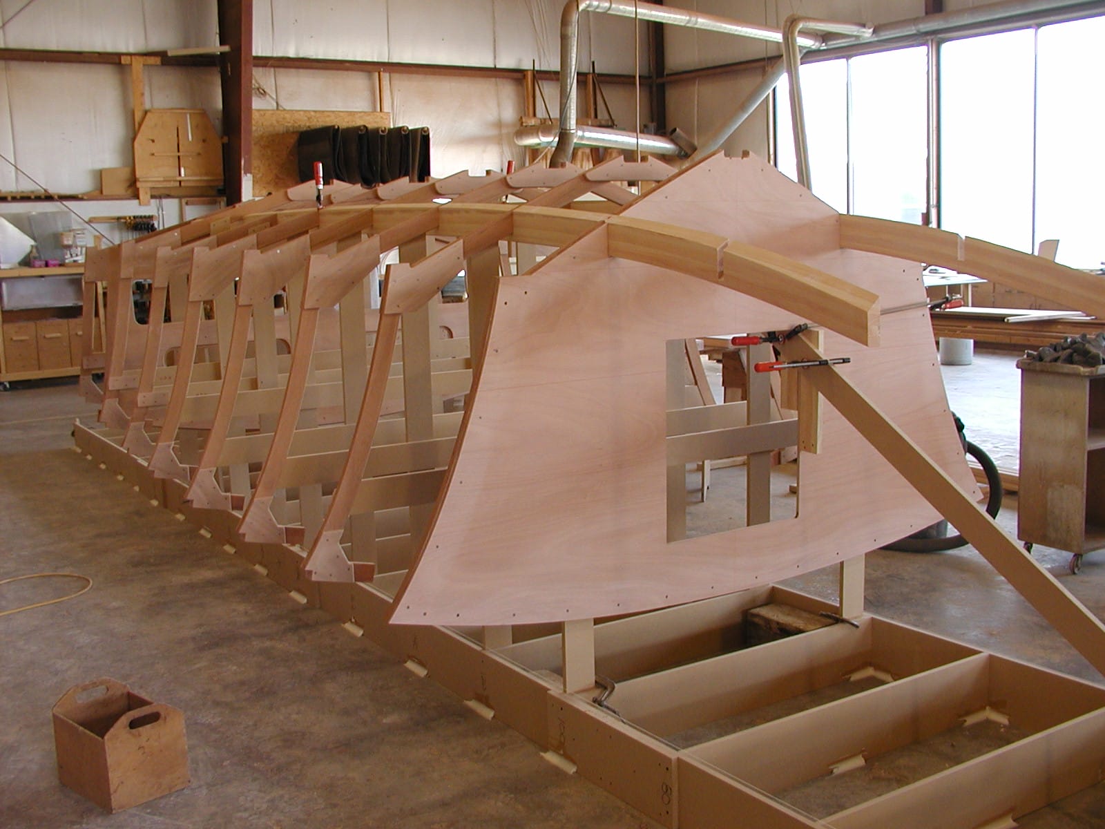 Ribs in position to begin Theodora construction