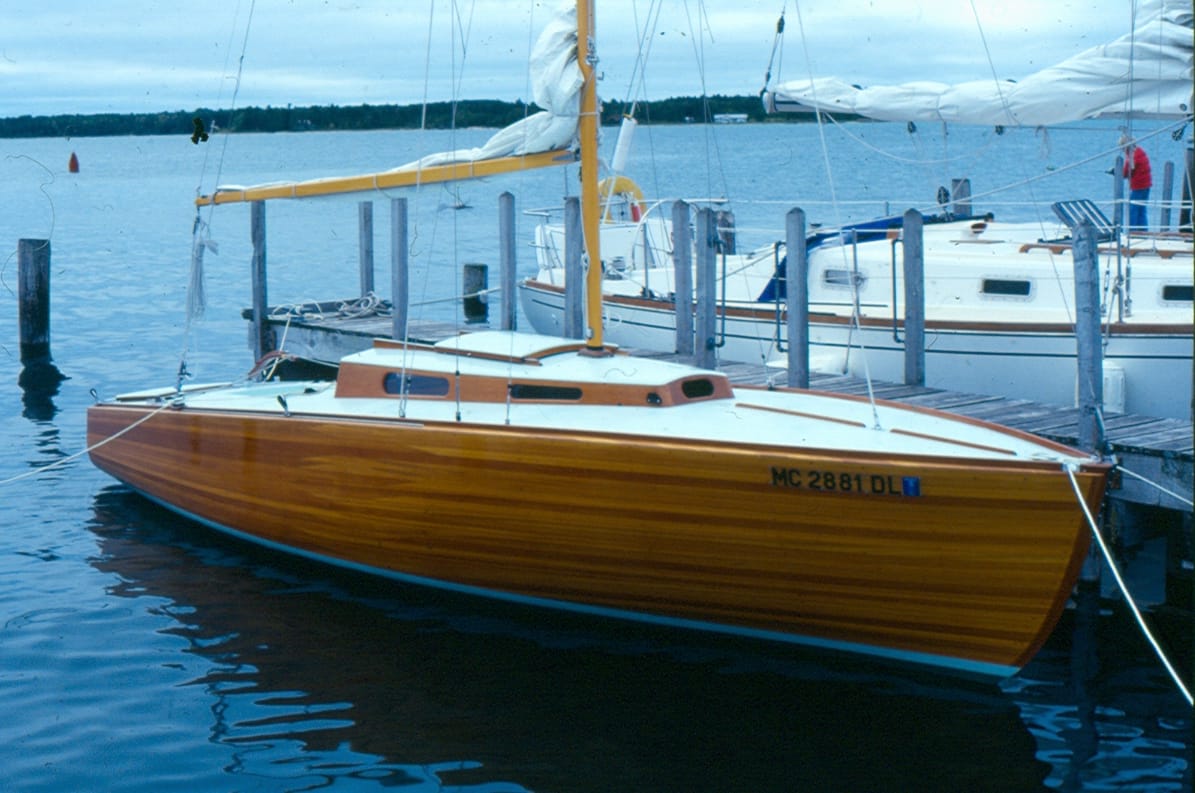 Feather. First boat built by Steve Van Dam.