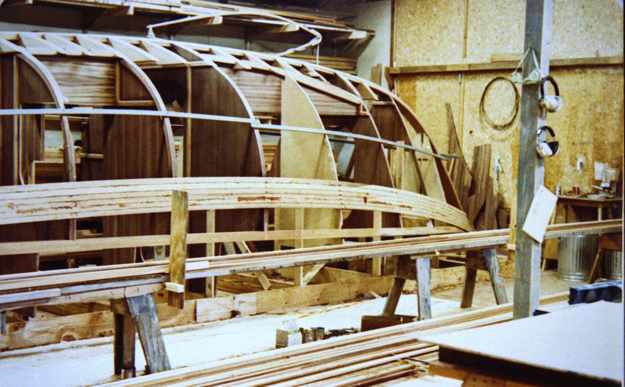 Ribs being installed on Silvan