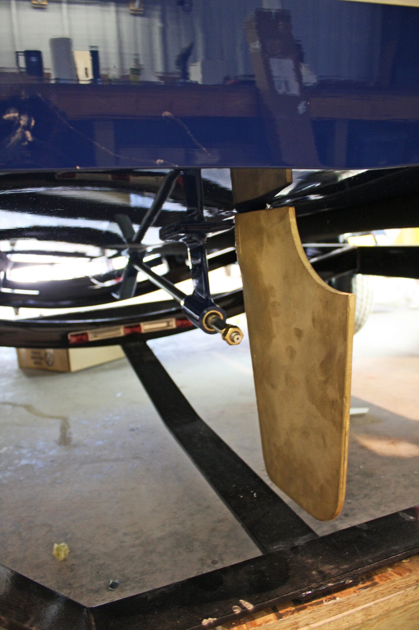 16' fishing boat, Geepy's, rudder