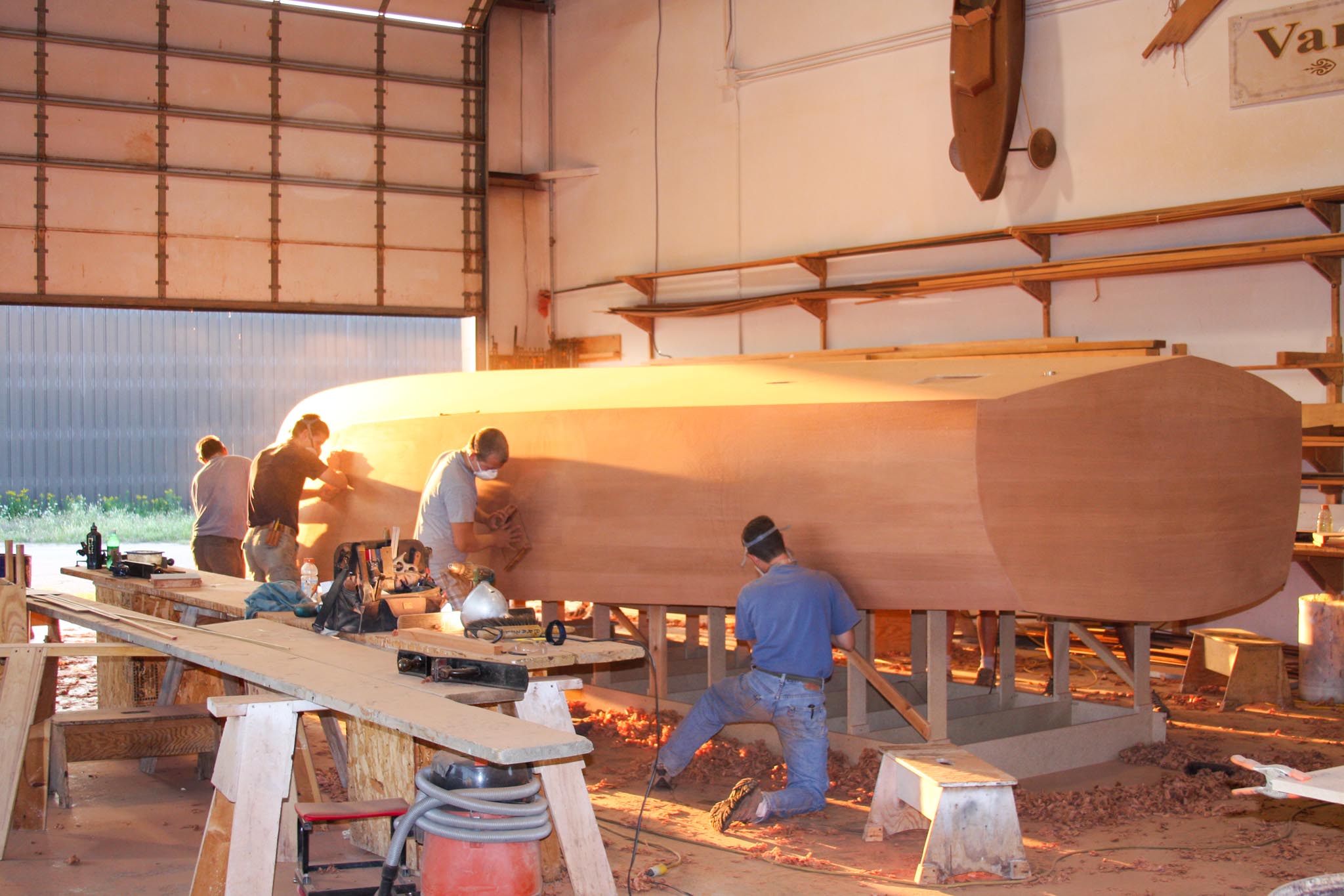 Major Kinzie getting sanded