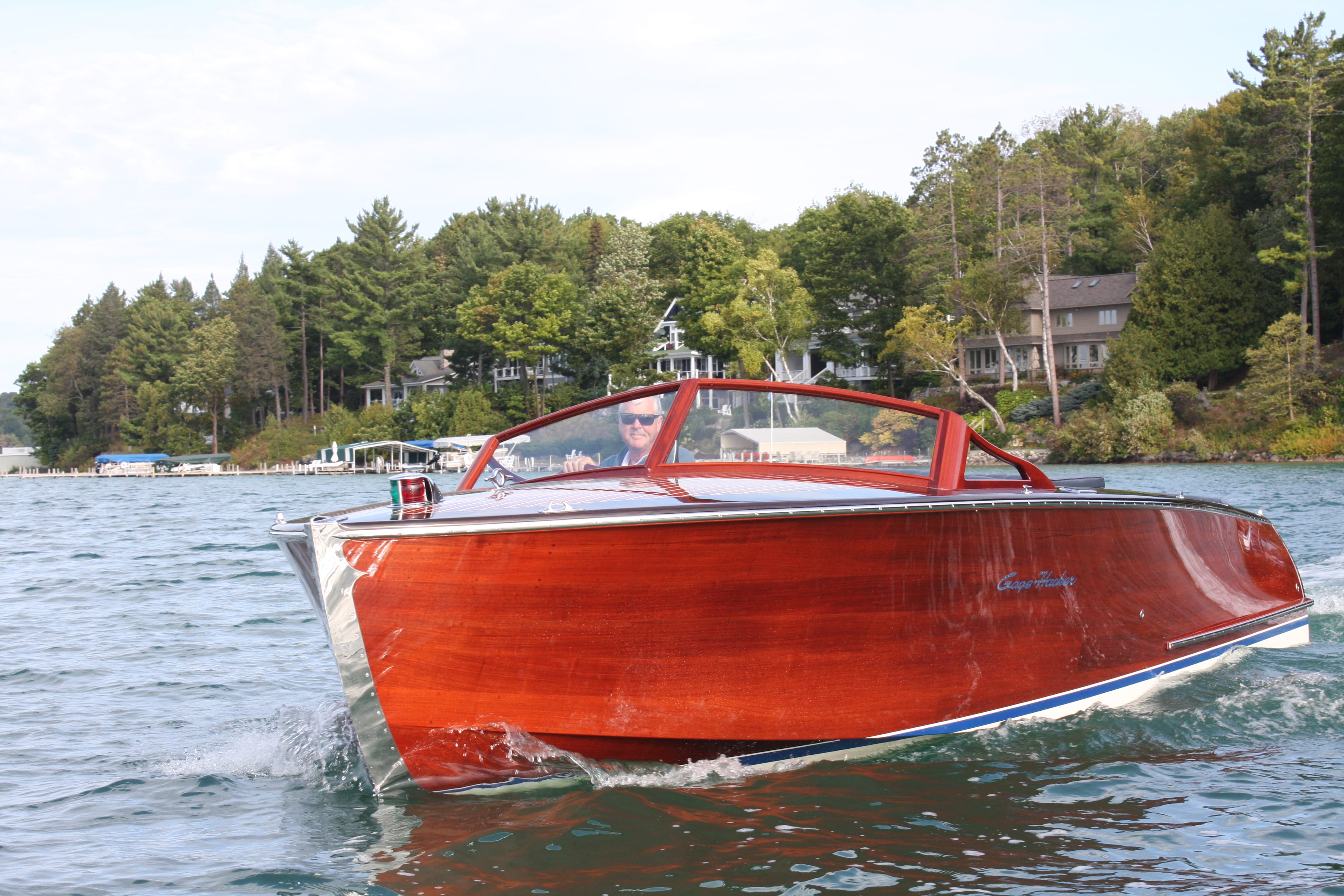View of mahogany deck of After Five