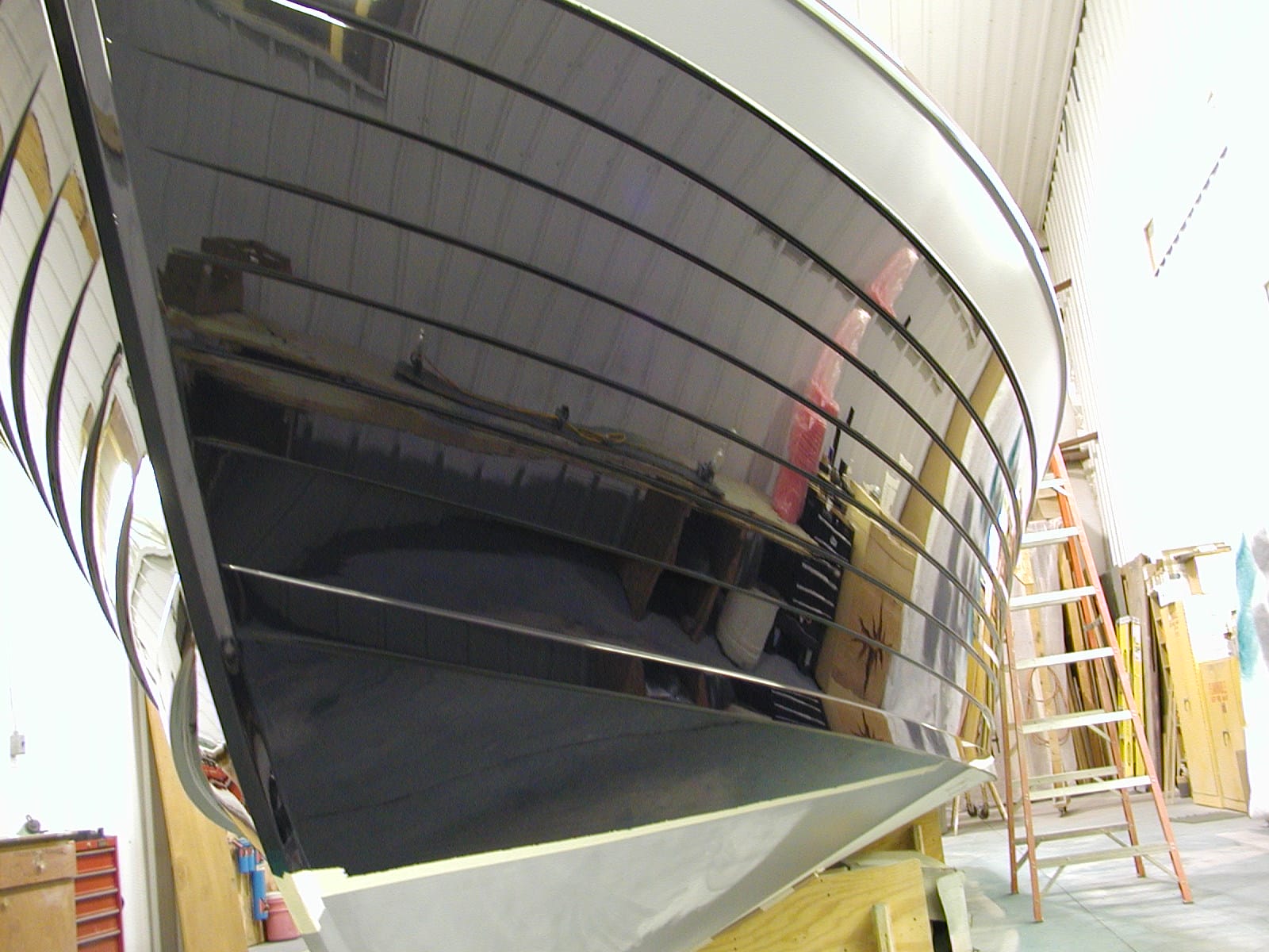Hull being painted on Chocolate Chip 3