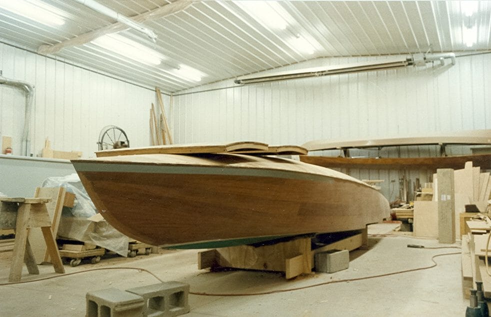 Final planking on runabout Flicker