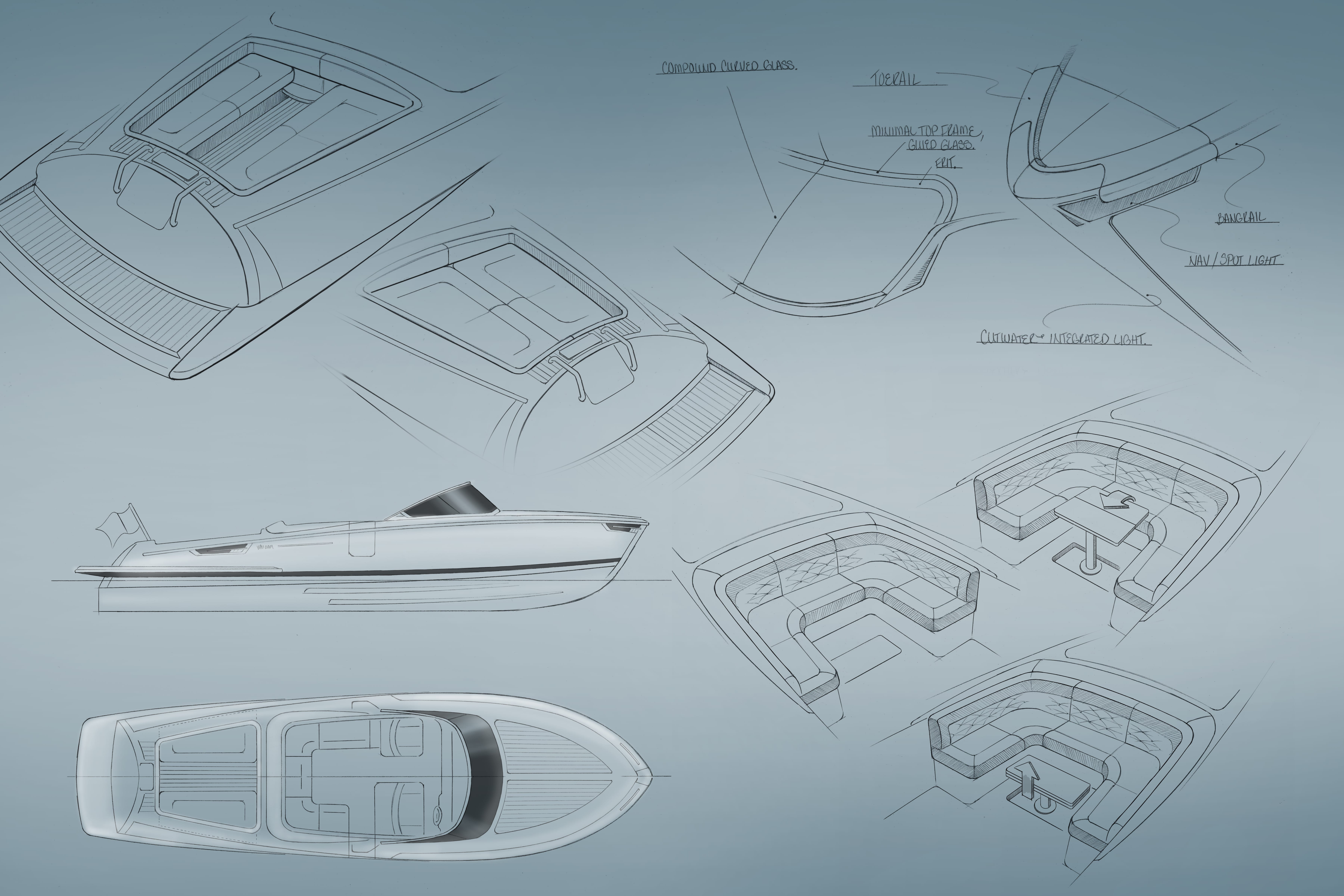 Sketchs of Van Dam 38'
