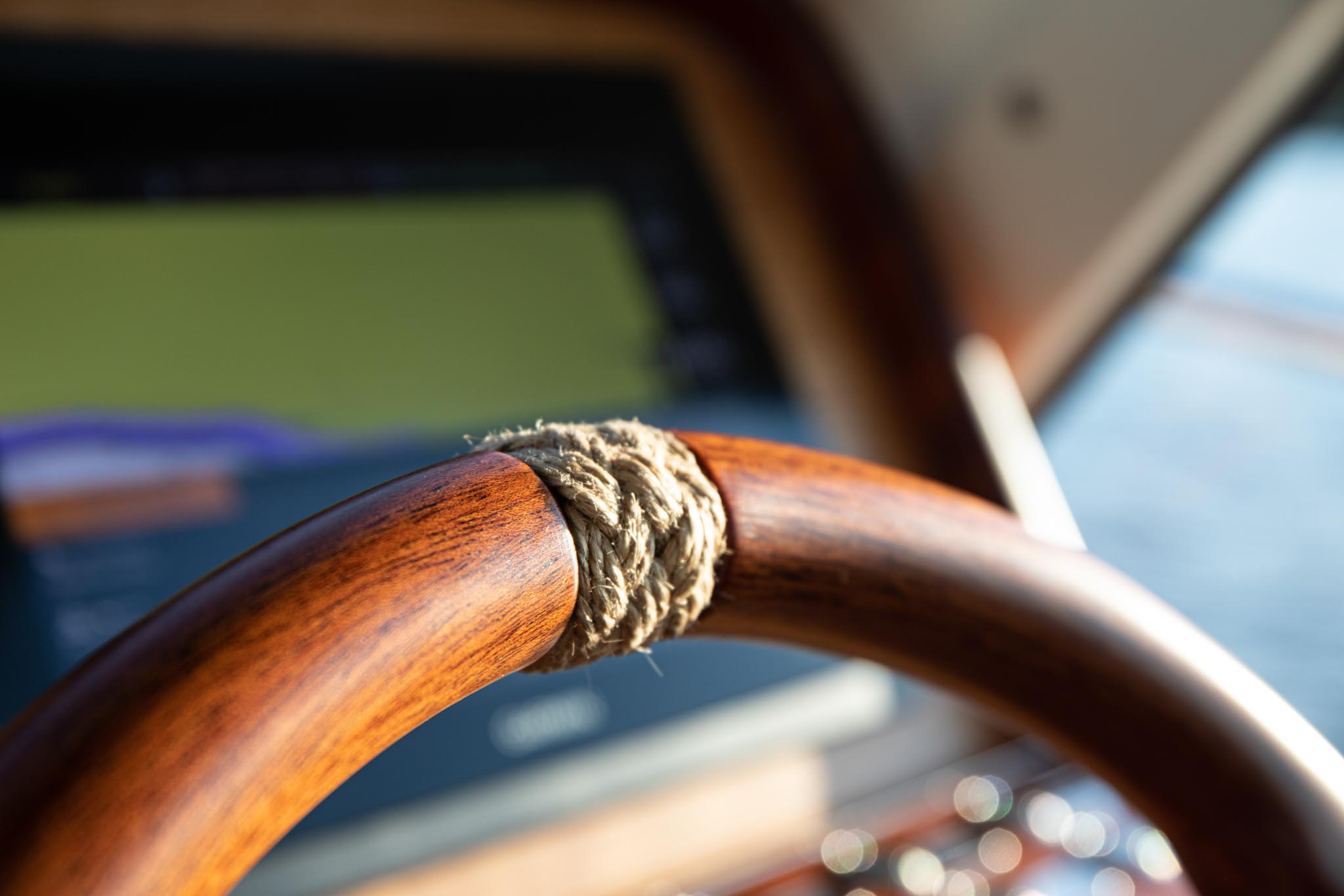 Dreamboat's handcrafted steering wheel